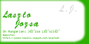 laszlo jozsa business card